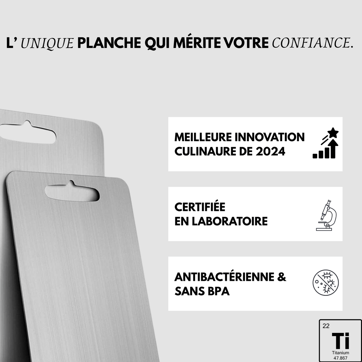 Estinox™ | Planche à découper en titane