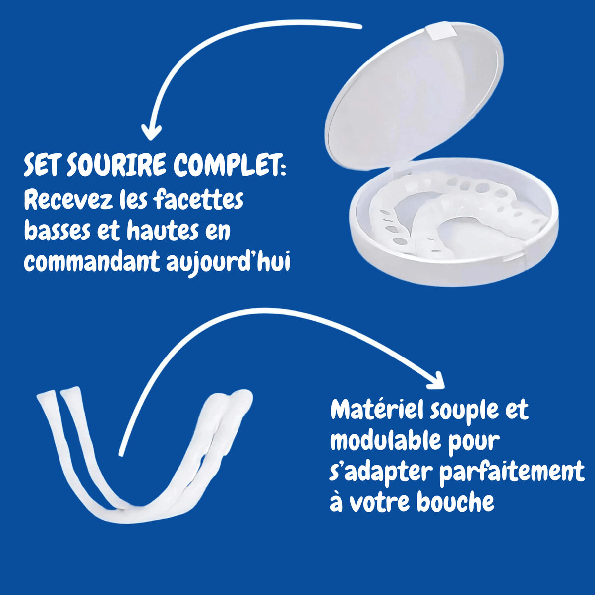DentalFlex™ | Set de facettes modulables (haut et bas)